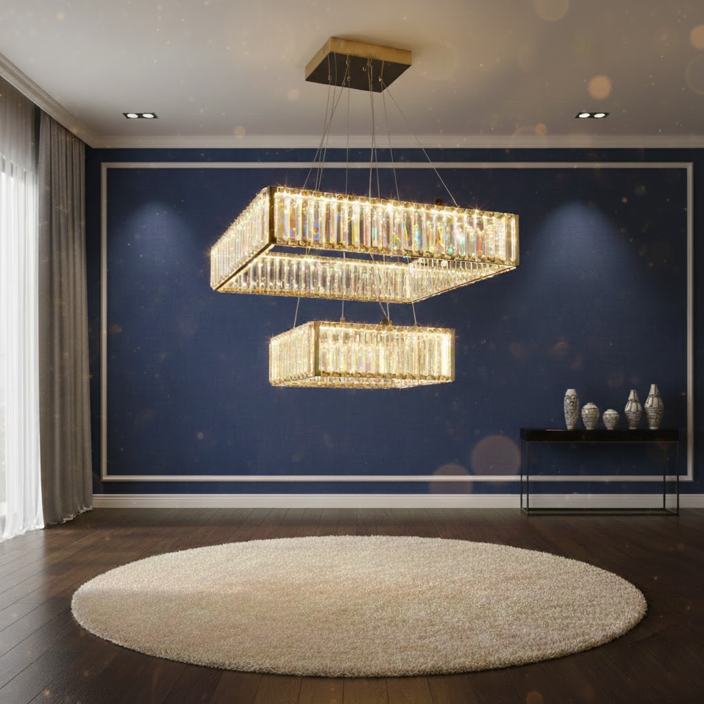 نجفه مربعه 2 دور كريستال (code:284)