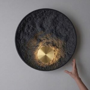 ابليك دائري اسود * ذهبي - (code:947)