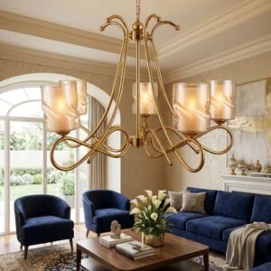 نجفه شابوه زجاج ذهبي لامع - (code:755)